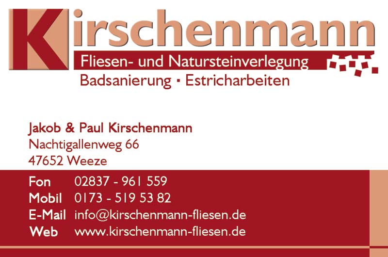 Kirschenmann - Fliesen- und Natursteinverlegung